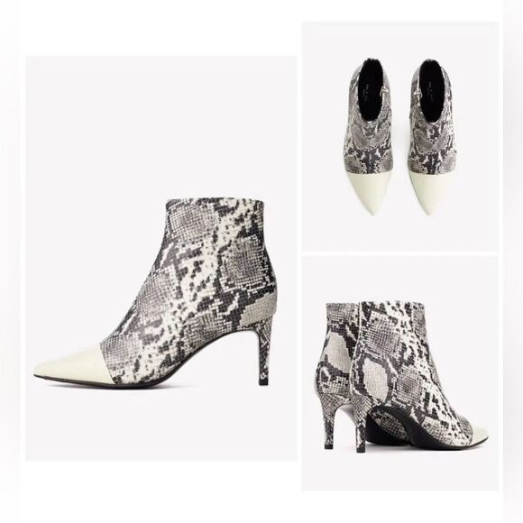 Rag & Bone Beha Heel Booties‎ snake Print Size: 40 U.S.10 women’s Ankle Boots - Picture 1 of 17